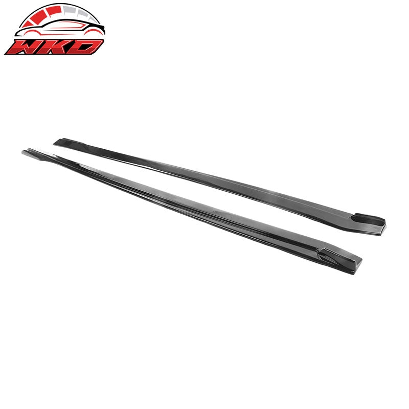 Fits 20-26 Toyota GR Supra A90 A91 IKON Style Side Skirts Rocker PP Gloss Black