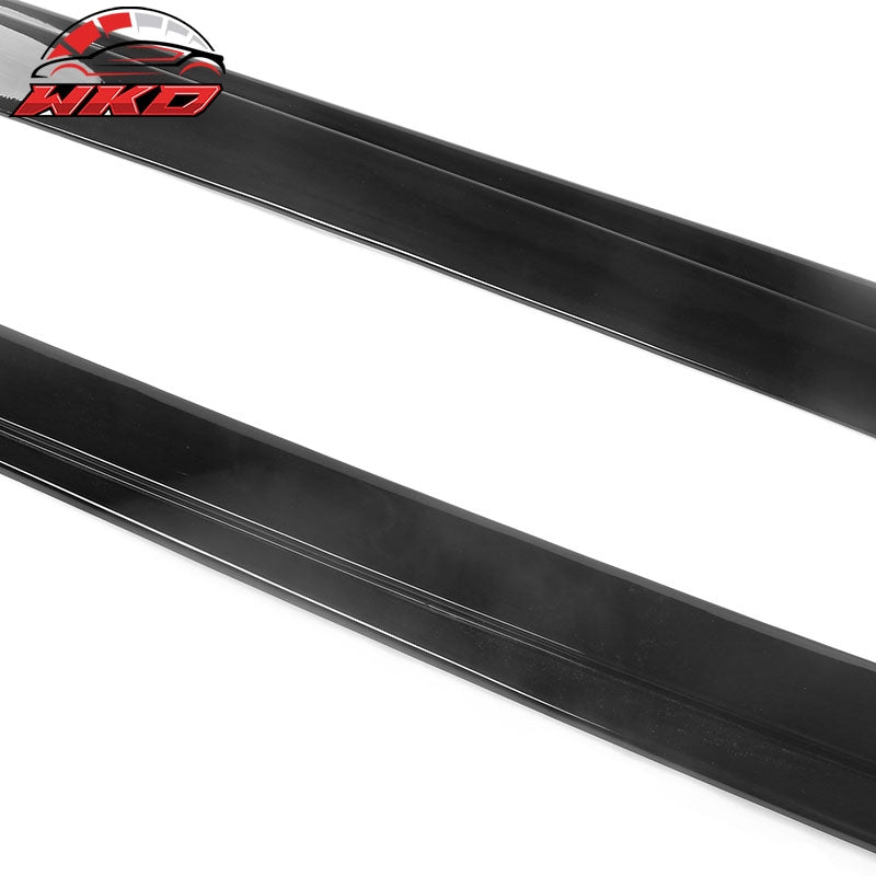 Fits 20-26 Toyota GR Supra A90 A91 IKON Style Side Skirts Rocker PP Gloss Black