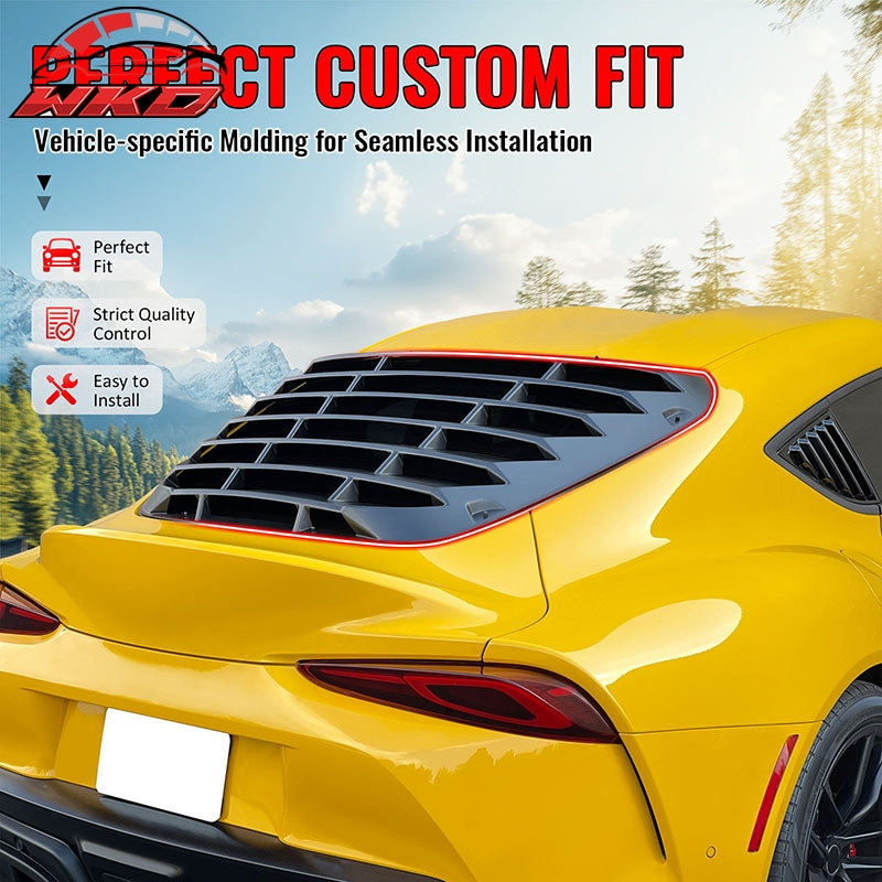 Fits 20-26 Toyota GR Supra A90 A91 IKON Style Rear Window Louver PP Matte Black