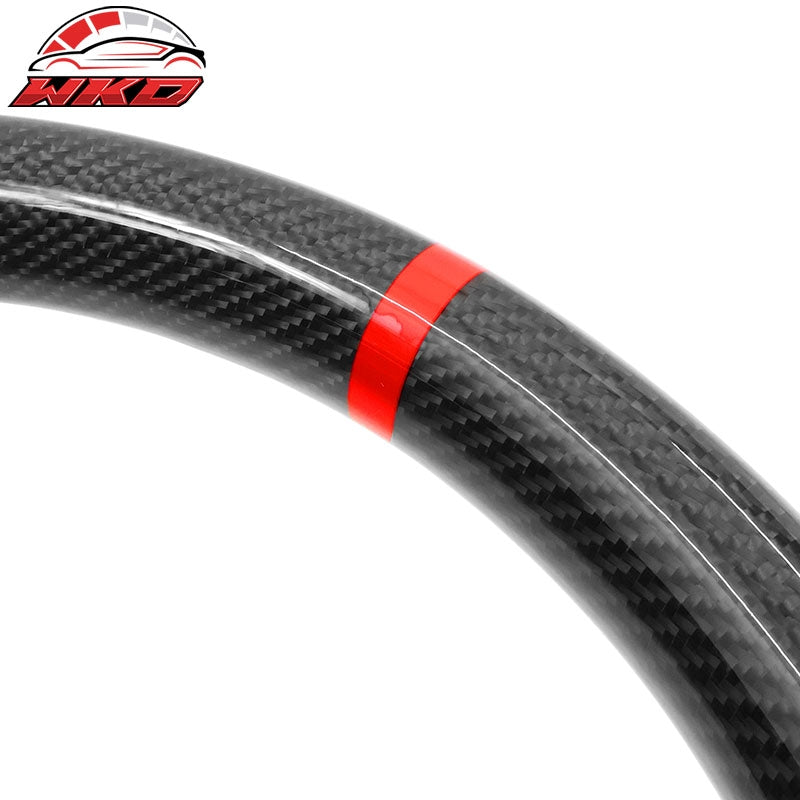 Fits 20-26 Toyota GR Supra A90 A91 Steering Wheel Alcantara W/Red Stitch&Stripe