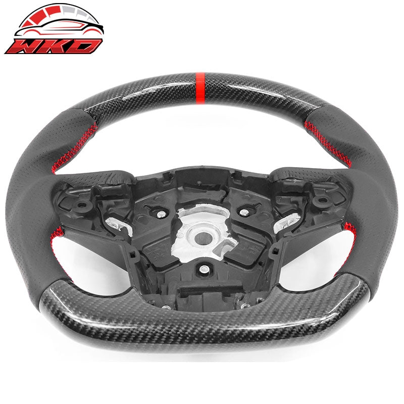Wholesale 20-26 Toyota GR Supra A90 A91 CF Carbon Steering Wheel W/Red Stitch&Stripe