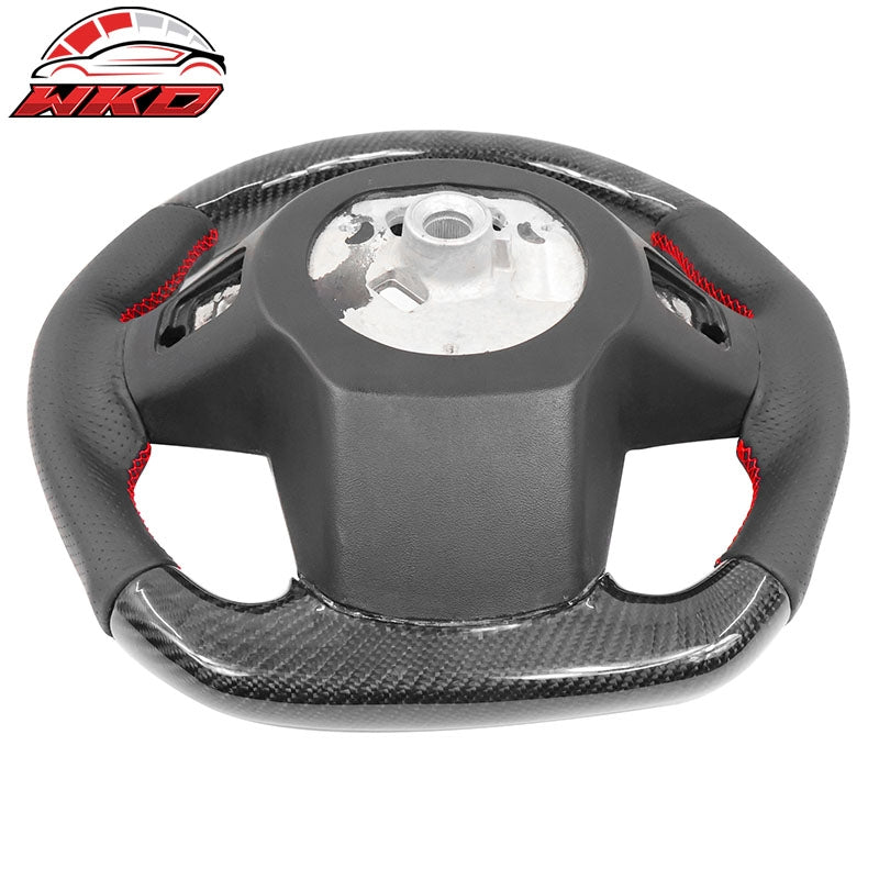Fits 20-26 Toyota GR Supra A90 A91 Steering Wheel Carbon Fiber W/Red Stitching