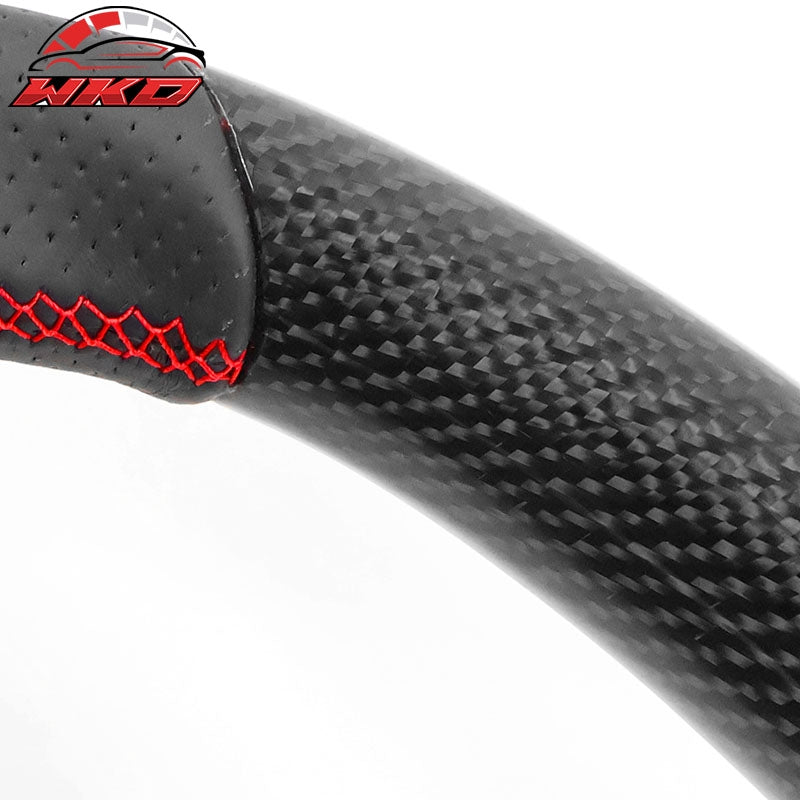 Fits 20-26 Toyota GR Supra A90 A91 Steering Wheel Carbon Fiber W/Red Stitching
