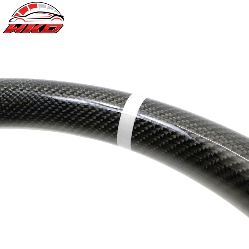 Fits 20-26 Toyota GR Supra A90 A91 Carbon Steering Wheel W/White Stitch & Stripe