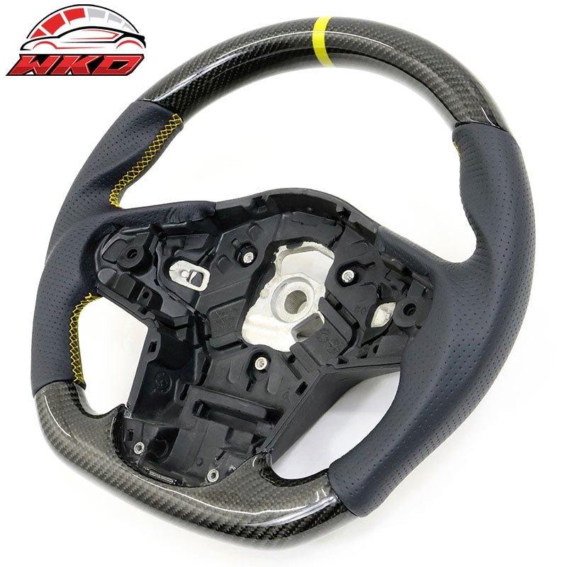 Wholesale 20-26 Toyota GR Supra A90 A91 Carbon Steering Wheel W/Yellow Stitch&Stripe