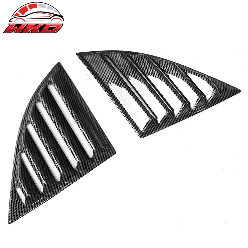 Fits 20-26 Toyota GR Supra A90 A91 IKON Side Window Louver PP Carbon Fiber Print