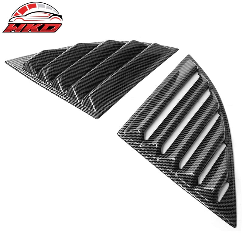 Fits 20-26 Toyota GR Supra A90 A91 IKON Side Window Louver PP Carbon Fiber Print