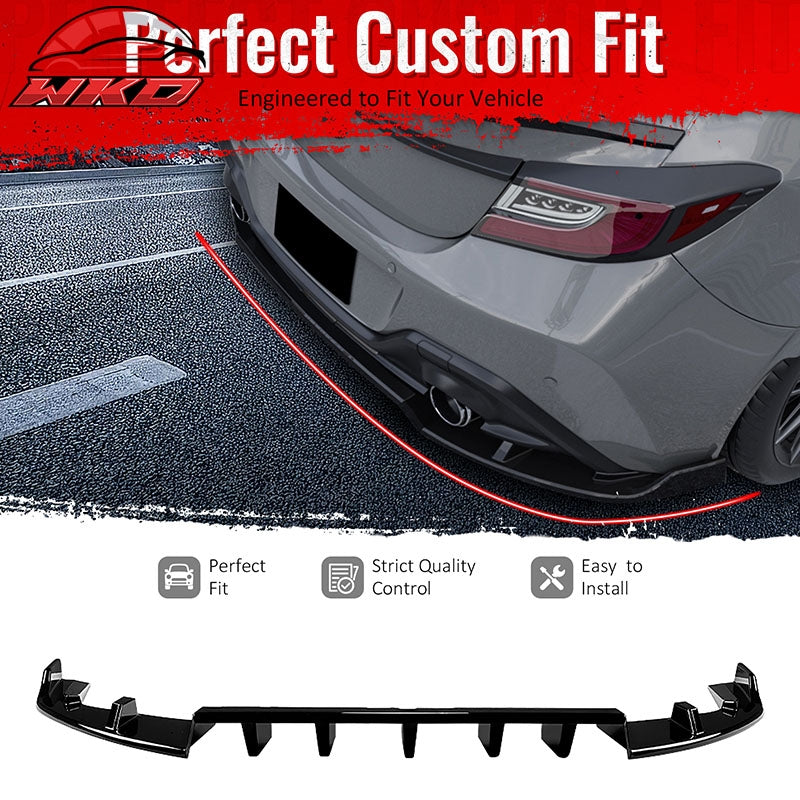For 22-26 Toyota GR86 BRZ IKV1 Rear Bumper Diffuser AERO VORTEX Gloss Black PP