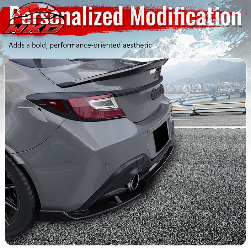 For 22-26 Toyota GR86 BRZ IKV1 Rear Bumper Diffuser AERO VORTEX Gloss Black PP