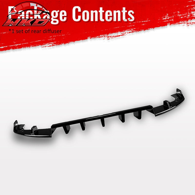 For 22-26 Toyota GR86 BRZ IKV1 Rear Bumper Diffuser AERO VORTEX Gloss Black PP