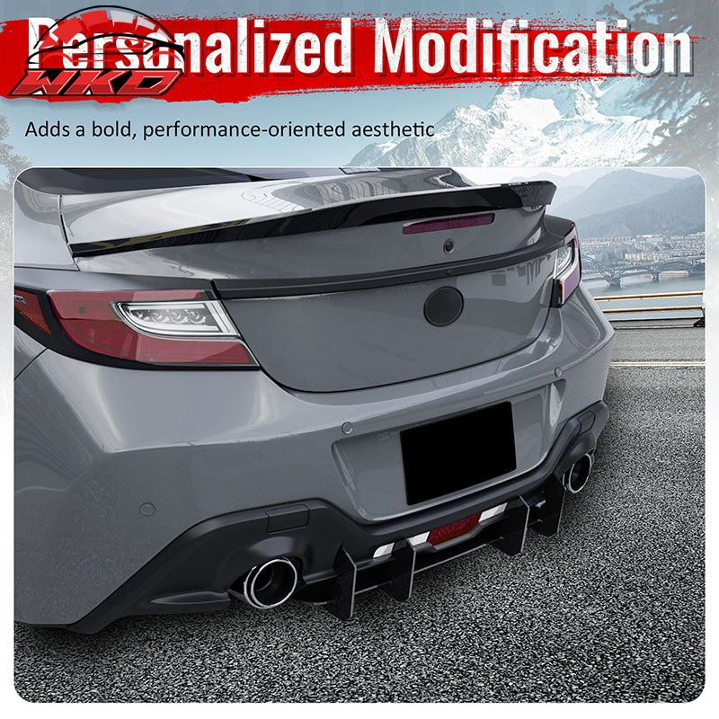 For 22-26 Toyota GR86 BRZ IKV2 Rear Bumper Diffuser AERO VORTEX Gloss Black ABS