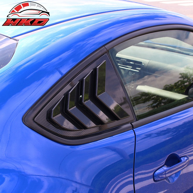 Fit 22-26 Toyota GR86/Subaru BRZ IKON 2PC Side Window Louvers Carbon Fiber Print
