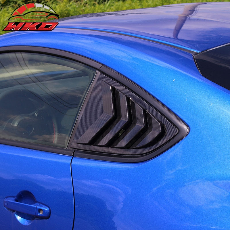 Fit 22-26 Toyota GR86/Subaru BRZ IKON 2PC Side Window Louvers Carbon Fiber Print
