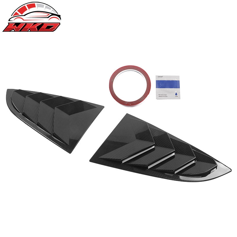 Fit 22-26 Toyota GR86/Subaru BRZ IKON 2PC Side Window Louvers Carbon Fiber Print
