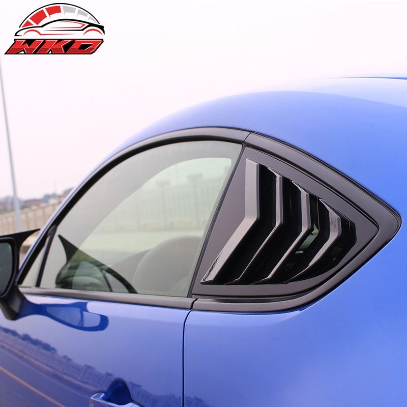 Fits 22-26 Toyota GR86/Subaru BRZ IKON 2PCS Side Window Louvers ABS Gloss Black