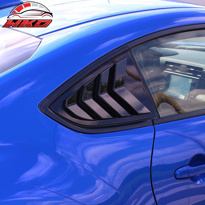 Fits 22-26 Toyota GR86/Subaru BRZ IKON 2PCS Side Window Louvers ABS Gloss Black
