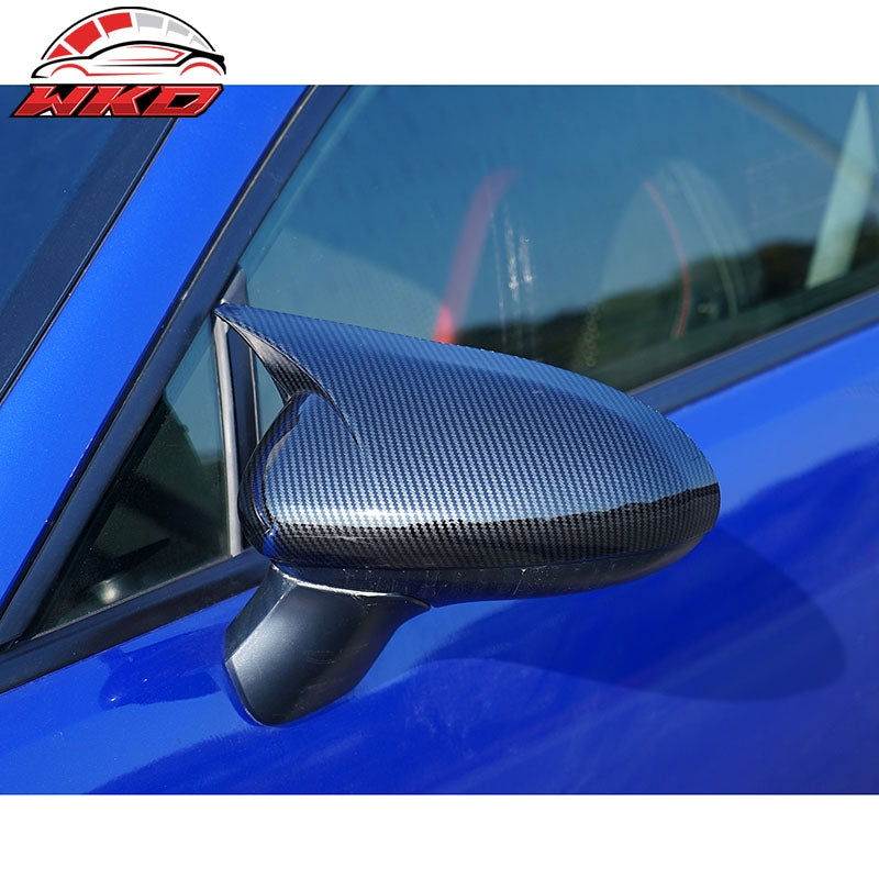 Fit 22-26 Toyota GR86/Subaru BRZ JDM 2PC Mirror Cover Cap ABS Carbon Fiber Print