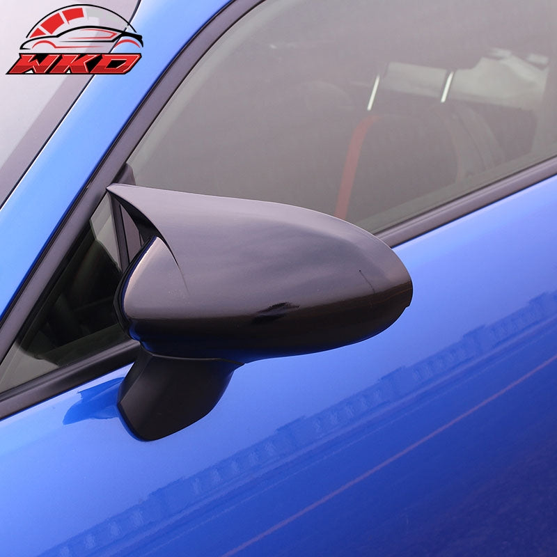 Fits 22-26 Toyota GR86/Subaru BRZ JDM Style 2PC Mirror Cover Cap ABS Gloss Black