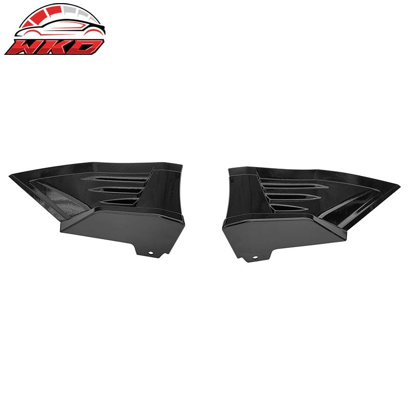 Fit 22-26 Toyota GR86/Subaru BRZ JDM Style 2PC Rear Bumper Aprons PP Gloss Black