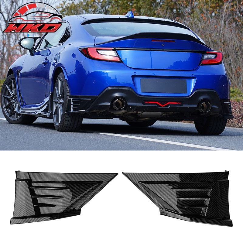Fit 22-26 Toyota GR86/Subaru BRZ JDM 2PC Rear Bumper Apron PP Carbon Fiber Print