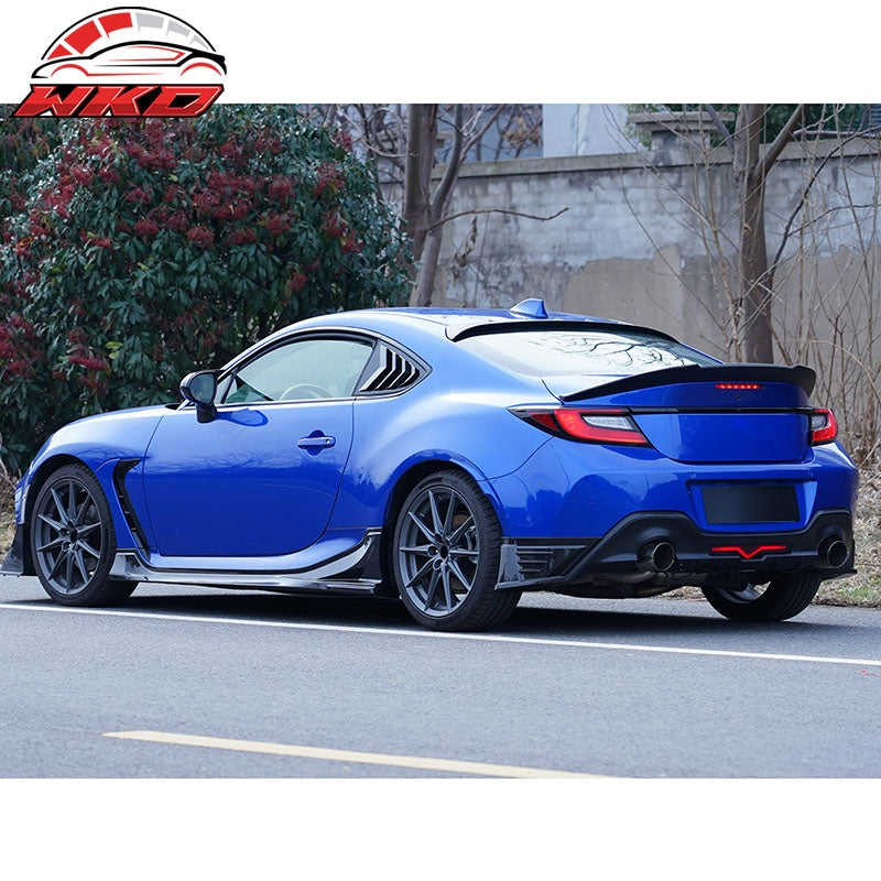Fit 22-26 Toyota GR86/Subaru BRZ JDM 2PC Rear Bumper Apron PP Carbon Fiber Print