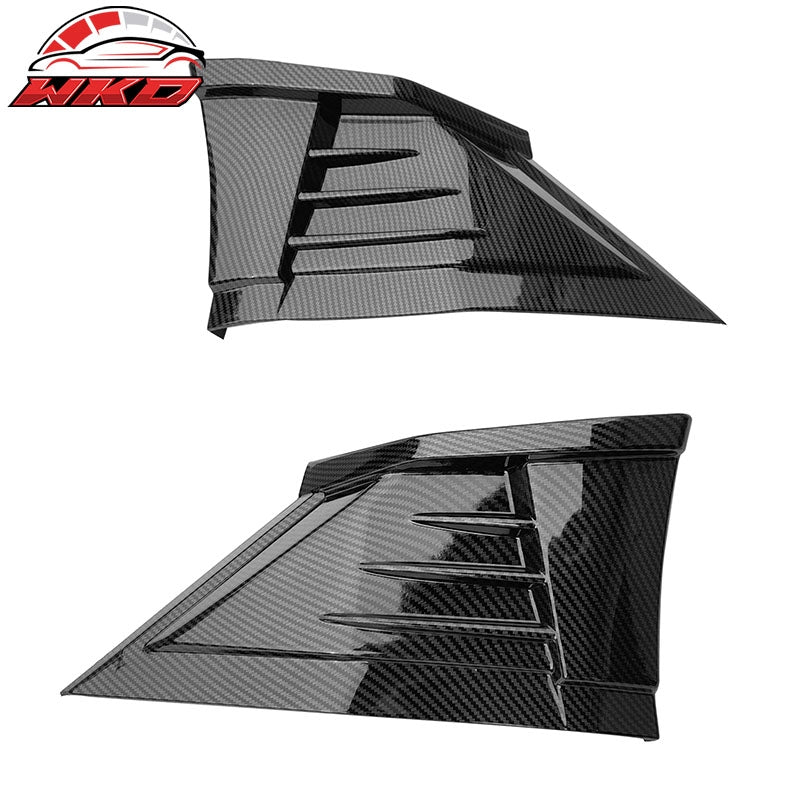 Fit 22-26 Toyota GR86/Subaru BRZ JDM 2PC Rear Bumper Apron PP Carbon Fiber Print