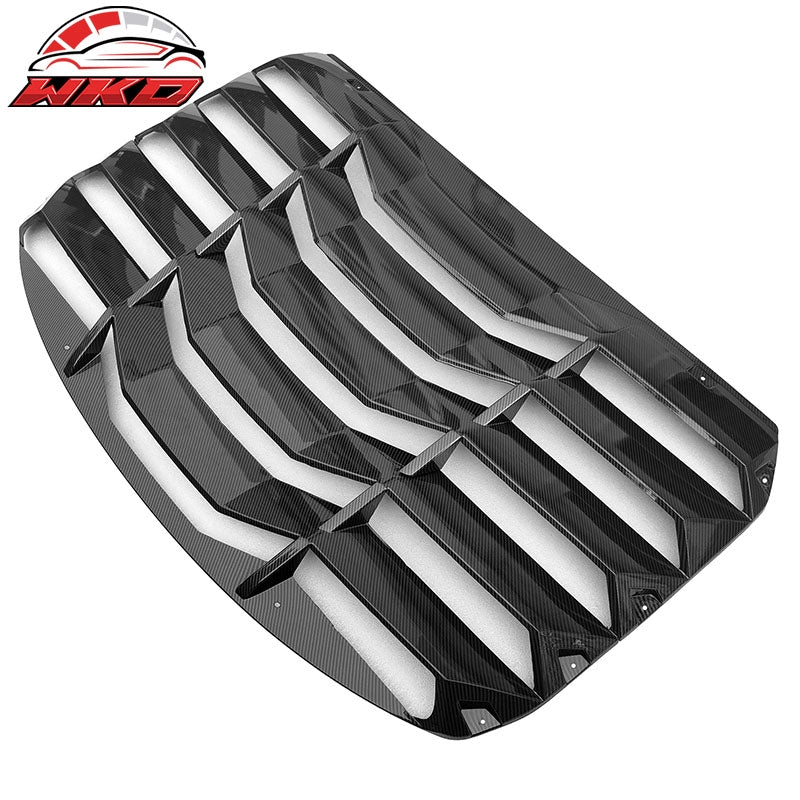 Fits 22-26 Toyota GR86/Subaru BRZ 2PCS Rear Window Louver ABS Carbon Fiber Print