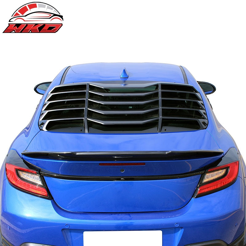 Fits 22-26 Toyota GR86/Subaru BRZ IKON 2PCS Rear Window Louvers ABS Gloss Black