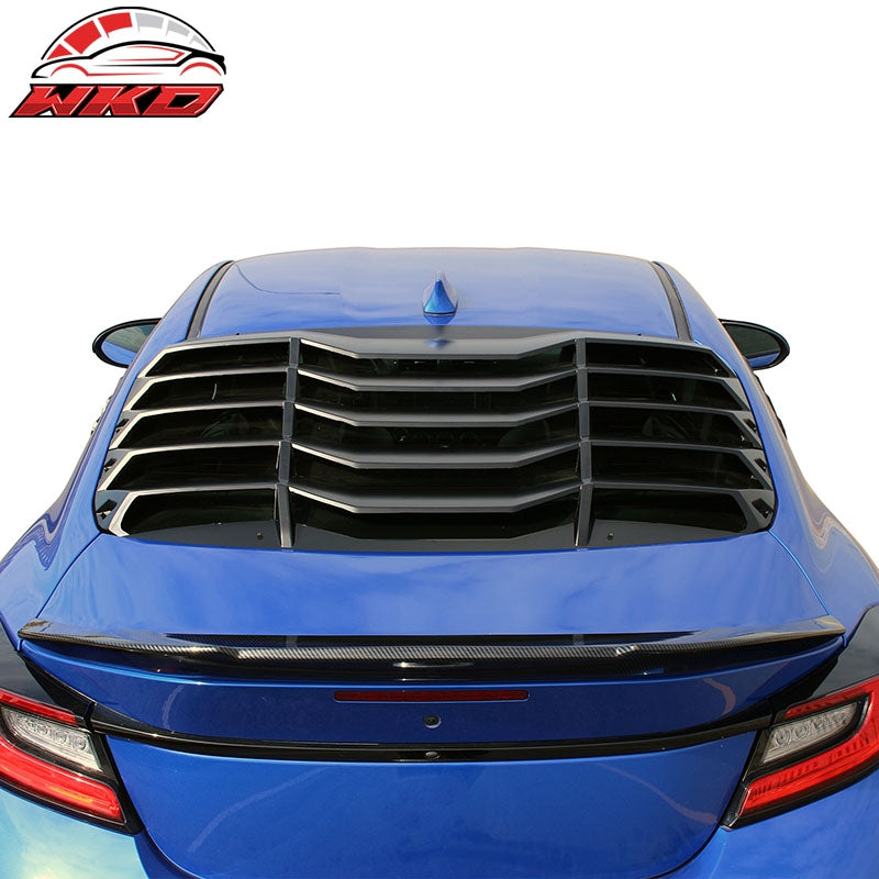 Fits 22-26 Toyota GR86/Subaru BRZ IKON 2PCS Rear Window Louvers ABS Matte Black