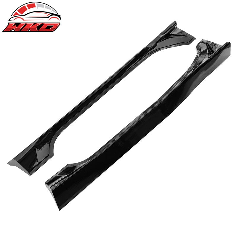 Fits 22-26 Toyota GR86/Subaru BRZ JDM Style 4PC Side Skirts Panel PP Gloss Black
