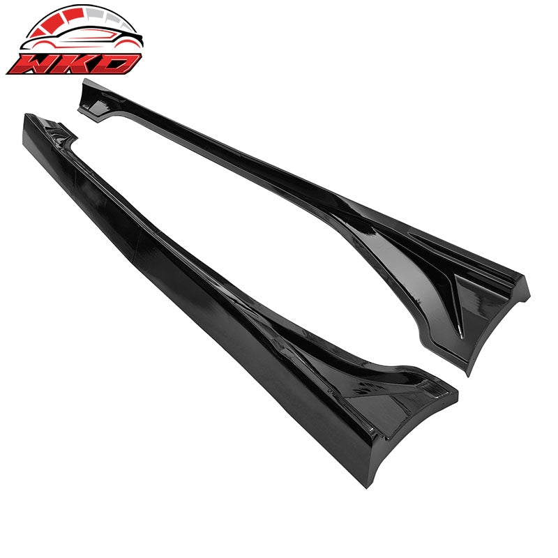 Fits 22-26 Toyota GR86/Subaru BRZ JDM Style 4PC Side Skirts Panel PP Gloss Black