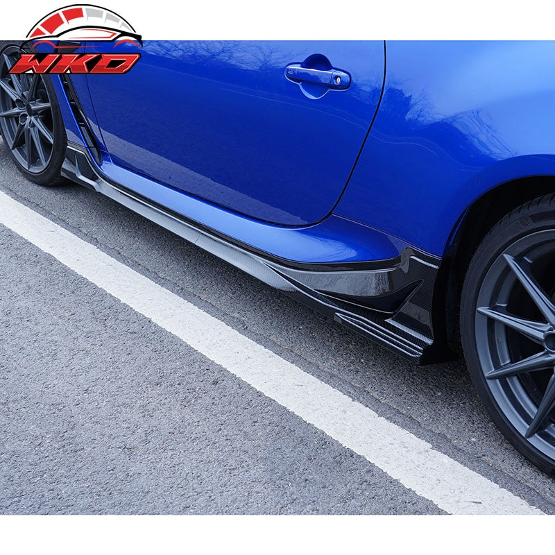 Fit 22-26 Toyota GR86/Subaru BRZ JDM Style 4PC Side Skirts PP Carbon Fiber Print