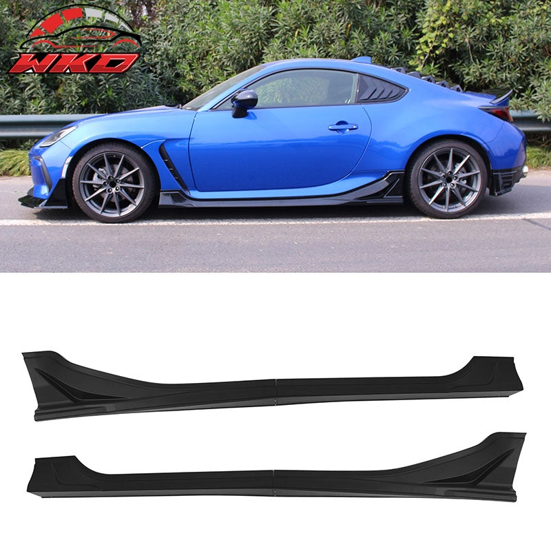 Fits 22-26 Toyota GR86/Subaru BRZ JDM Style 4PCS Side Skirts Panels PP Unpainted
