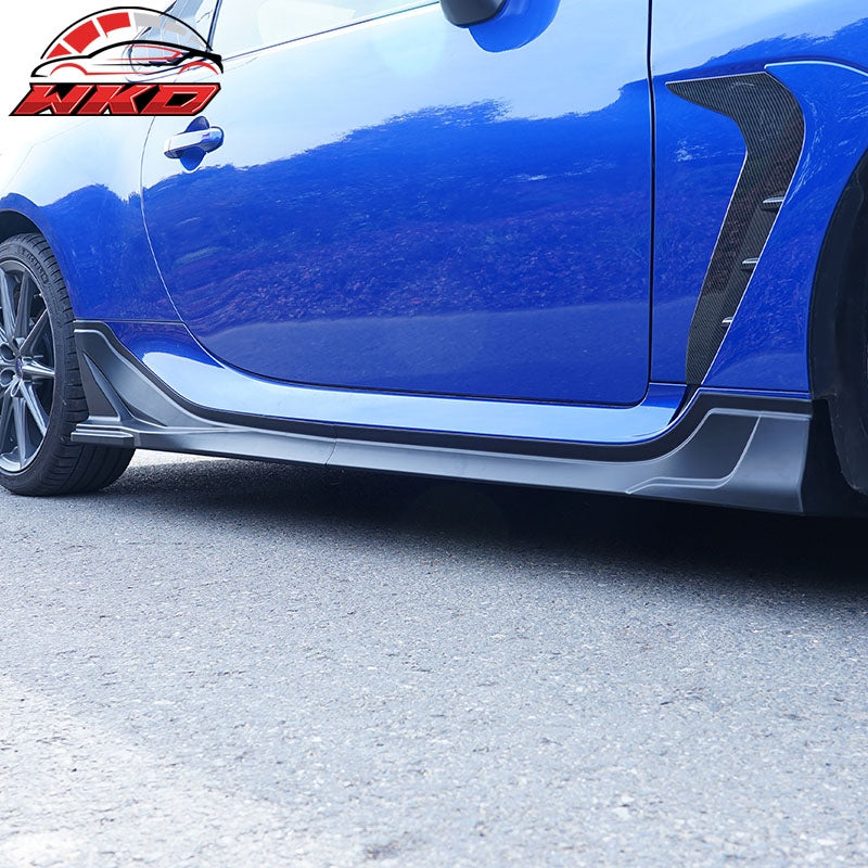 Fits 22-26 Toyota GR86/Subaru BRZ JDM Style 4PCS Side Skirts Panels PP Unpainted