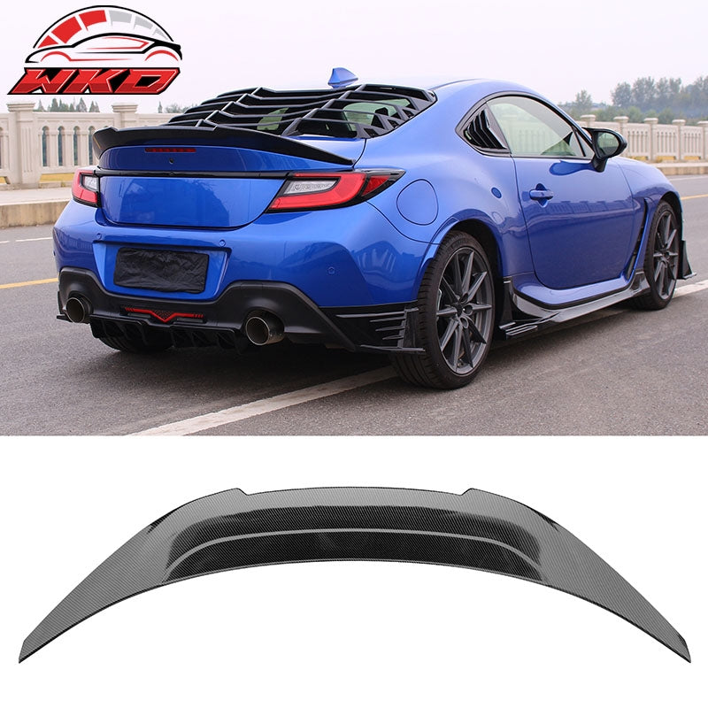Fits 22-26 Toyota GR86/Subaru BRZ V Style Rear Trunk Spoiler Carbon Fiber Print