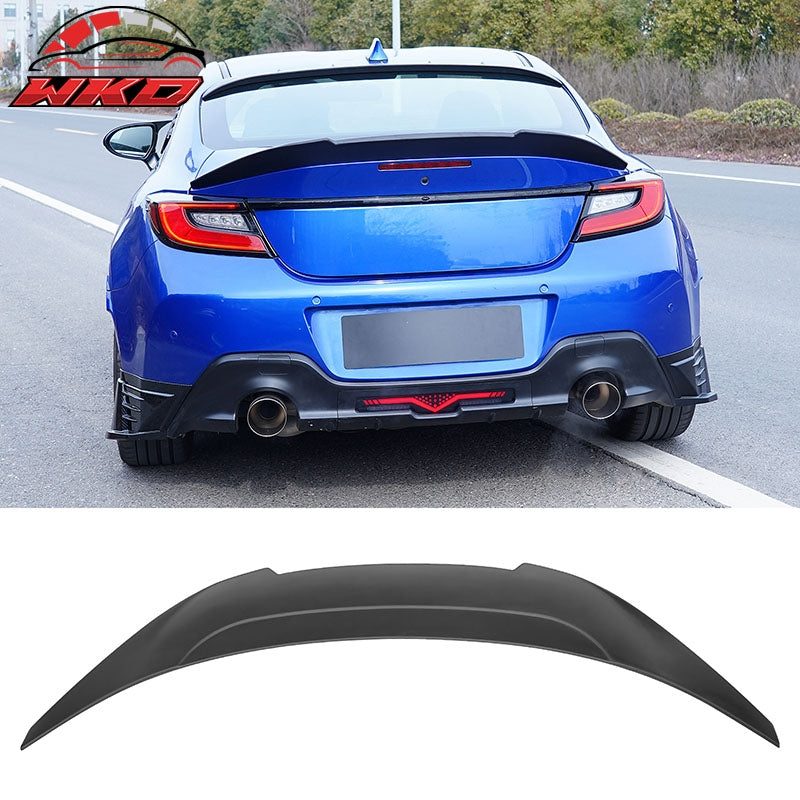 Fits 22-26 Toyota GR86/Subaru BRZ V Style Rear Trunk Spoiler ABS Matte Black