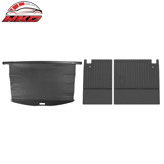 Wholesale 20-26 Toyota Highlander 3D Backrest Cover +Carbon Fiber Texture Cargo Cover