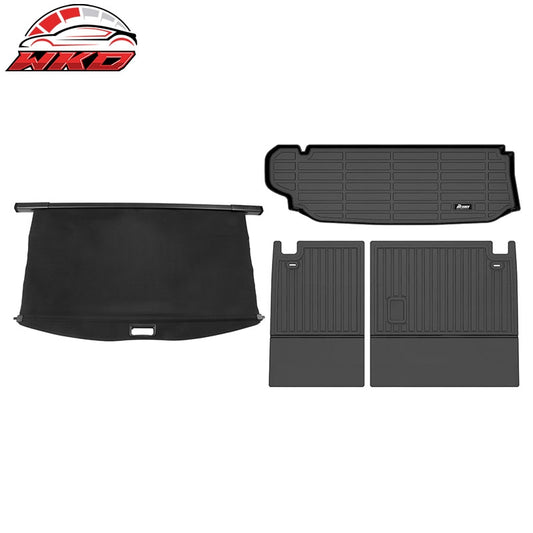 Wholesale 20-26 Toyota Highlander 3D TPE Rear Trunk Mat + Backrest Mat + Cargo Cover - Wikond Auto
