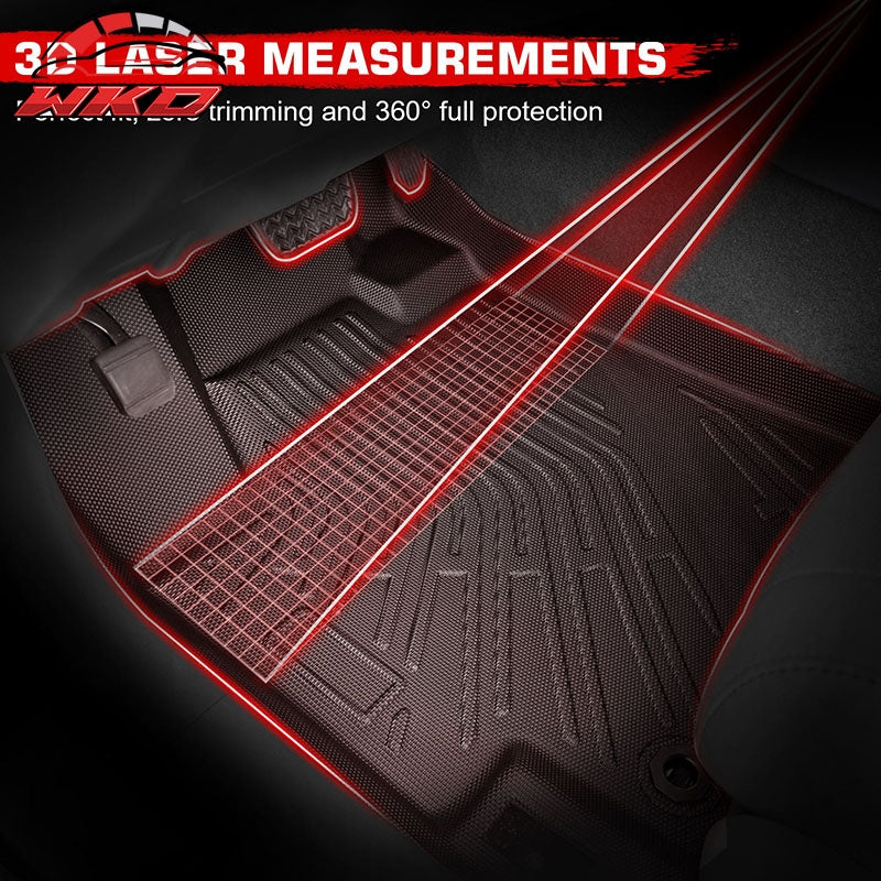 Fits 14-19 Toyota Highlander 7 Passenger TPE Floor+ Trunk Mats w/ Backrest Mat