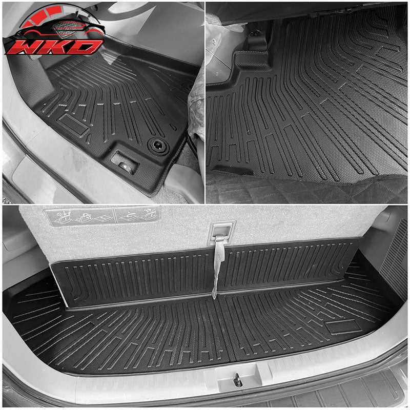 Fits 08-13 Toyota Highlander Heavy Duty TPE Floor Mats+ Trunk Mat+ Backrest Mats