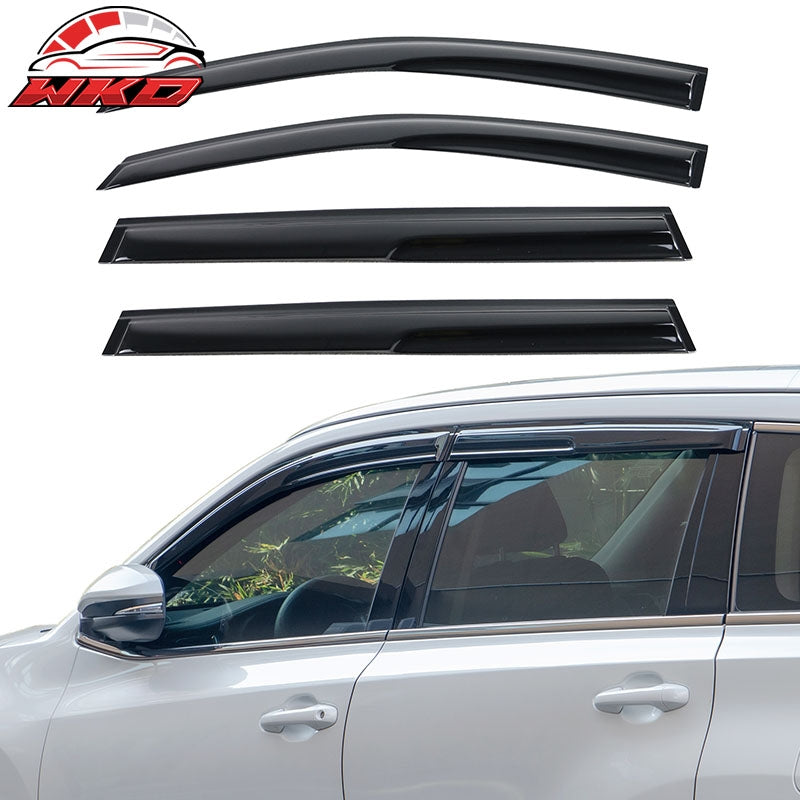 Fits 14-19 Toyota Highlander Mugen Style Window Visor Vent Rain Guard 4PCS