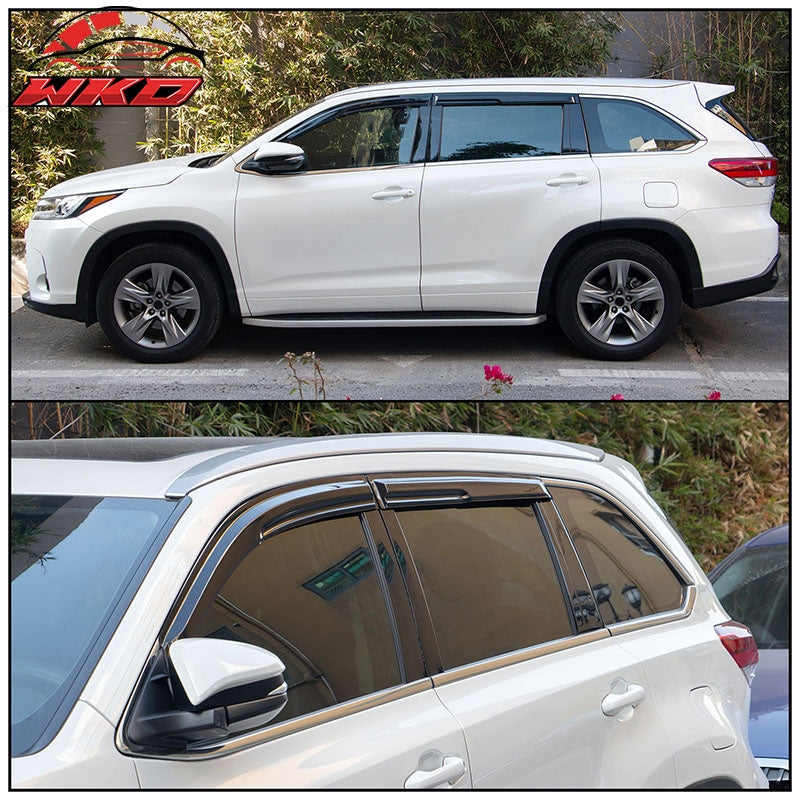 Fits 14-19 Toyota Highlander Mugen Style Window Visor Vent Rain Guard 4PCS