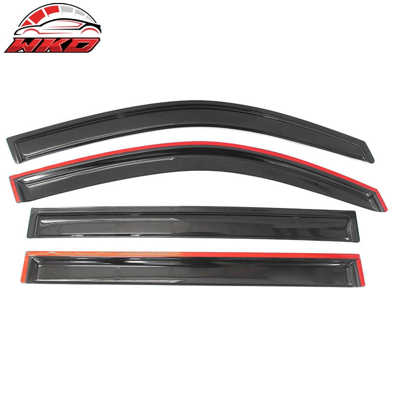 Fits 08-13 Toyota Highlander Window Visors Acrylic Sun Rain Deflector 4Pc Set