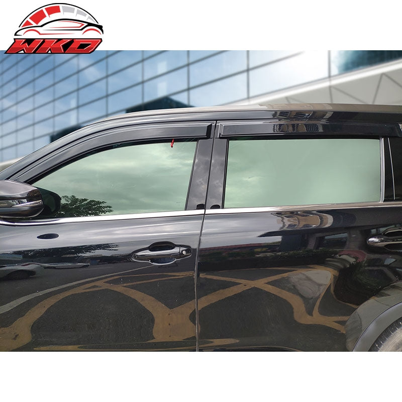 Fits 14-19 Toyota Highlander Window Visors Acrylic Sun Guard Rain Deflector 4PC
