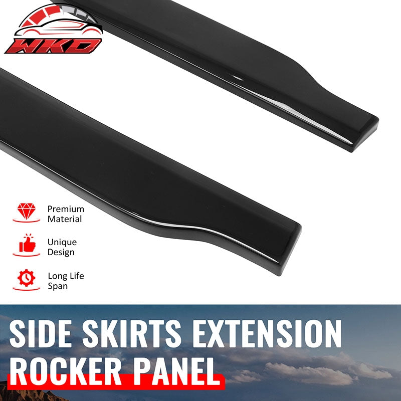 For 23-26 Toyota Prius AR Style Side Skirt Extension Molding Lip ABS Gloss Black