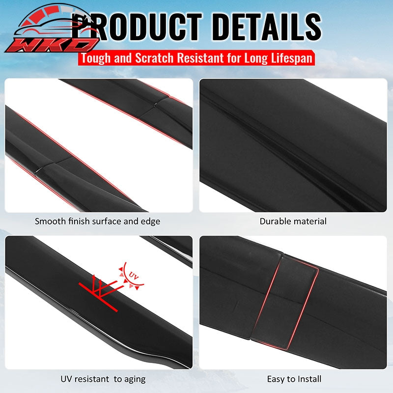 For 23-26 Toyota Prius AR Style Side Skirt Extension Molding Lip ABS Gloss Black