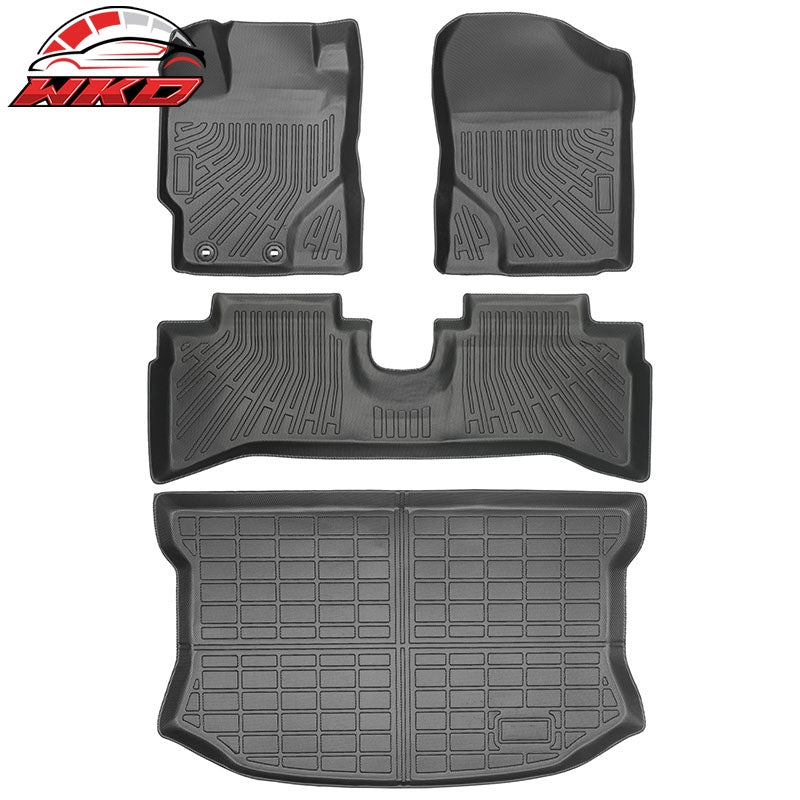 Wholesale 12-15 Toyota Prius C TPE All Weather Floor Mats Carpets + Rear Trunk Mat