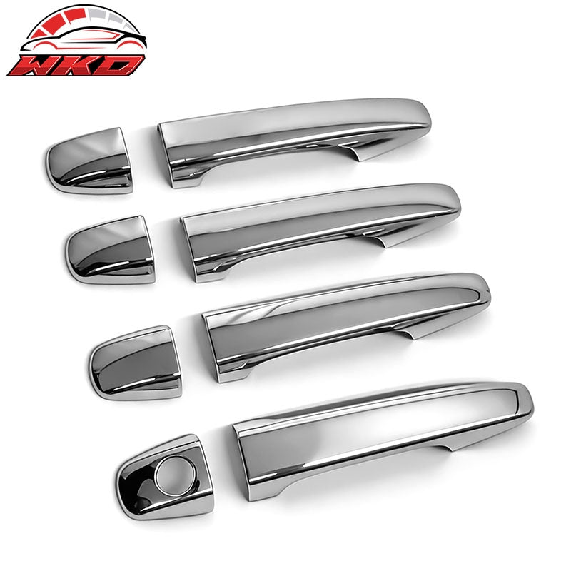 Fits 10-15 Toyota Prius Chrome ABS Door Handle Covers Cap Trims w/ 1 Key Hole