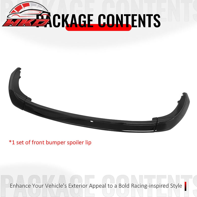 Fits 23-26 Toyota Prius Prime AR Style Front Bumper Lip Chin Spoiler Gloss Black