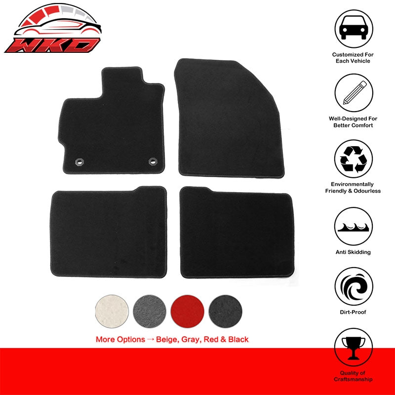 Fits 12-15 Toyota Prius & Prius Plug-In Nylon Floor Mats Liner Black Carpets Set
